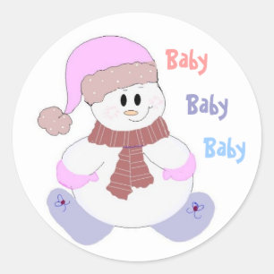 Sticker Rond Bébé, bébé, bébé