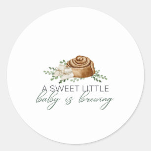 Sticker Rond Bébé brasse de la pâtisserie