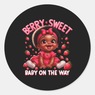 Sticker Rond Bébé Doux Berry Cute Sur Le Chemin Gr Grossesse Mi