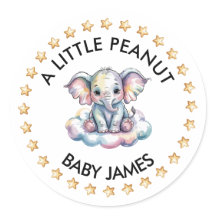 Bébé éléphant à l'aquarelle douce Un petit garçon 