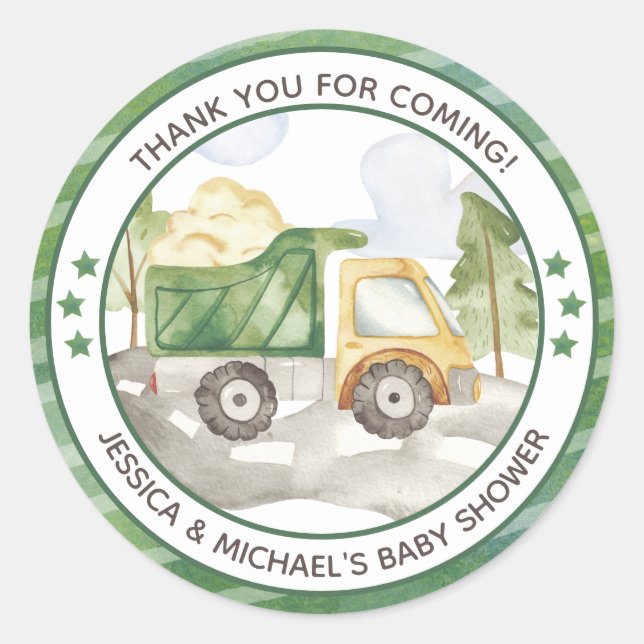 Sticker Rond Bébé en construction (Devant)