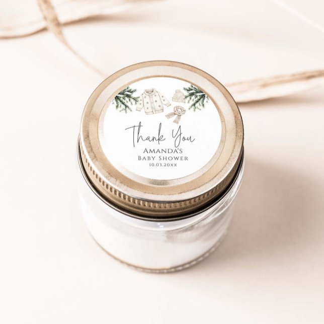 Sticker Rond Bébé Il fait froid à l'extérieur du Baby shower d' (Créateur téléchargé)