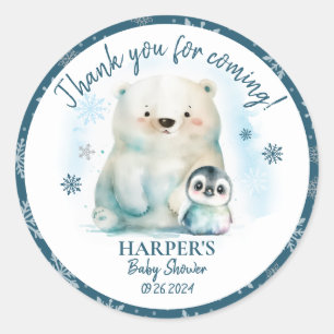 Sticker Rond Bébé Il fait froid dehors