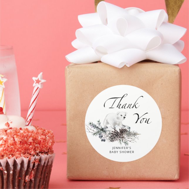 Sticker Rond Bébé il fait froid dehors à feuillage persistant m (Fête)