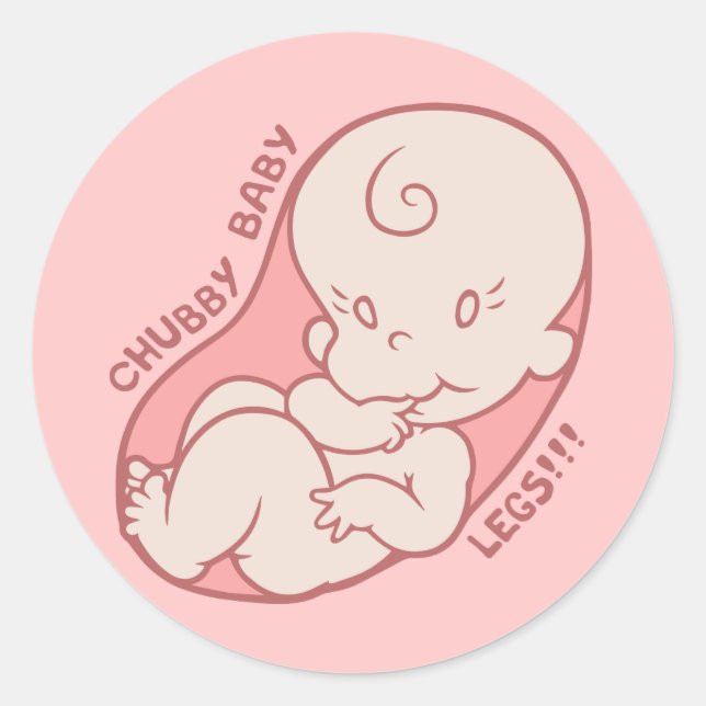 Sticker Rond Bébé Jambes ! ! ! (Devant)