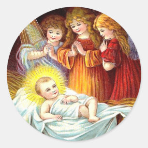 Sticker Rond Bébé Jésus