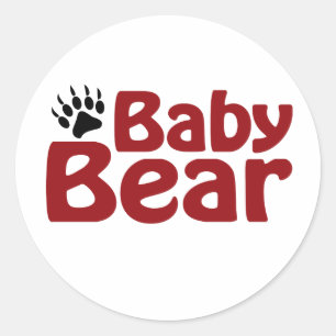 Sticker Rond Bébé Lavette Ours