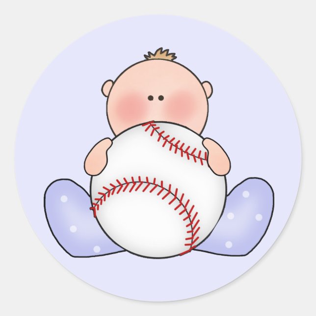 Sticker Rond Bébé Lil Baseball (Devant)