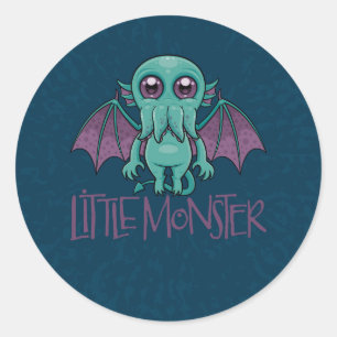 Sticker Rond Bébé mignon Cthulhu Petit Monstre
