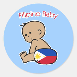 Sticker Rond Bébé philippin