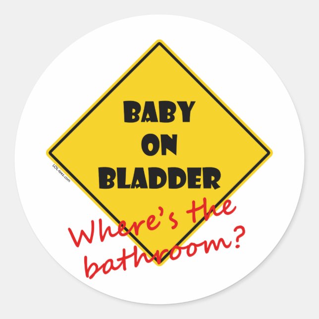 Sticker Rond Bébé sur vessie (Devant)