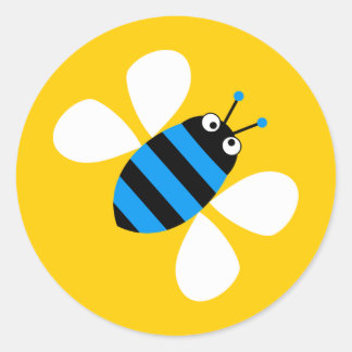 Sticker Rond Bee bleue