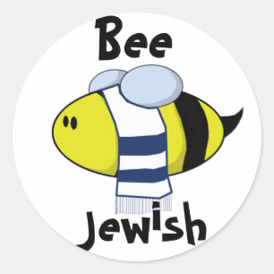 Sticker Rond "Bee Jewish"