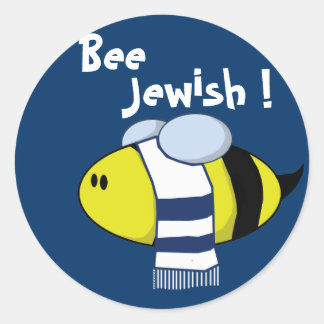 Sticker Rond "Bee Jewish"