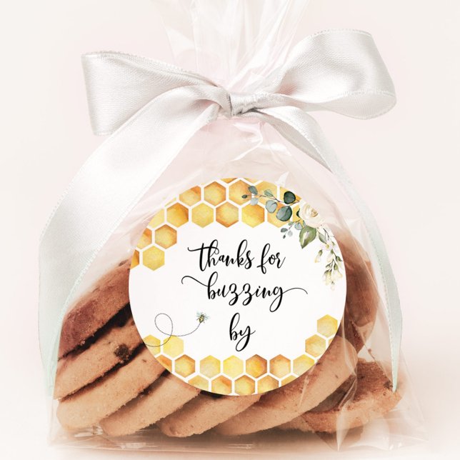 Sticker Rond Bee merci pour le buzzing by (Créateur téléchargé)