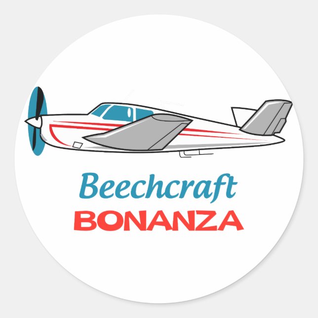 Sticker Rond Beechcraft Bonanza (Devant)