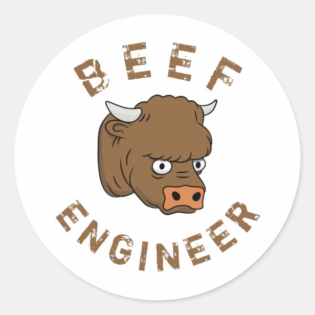 Sticker Rond Beef engineer (Devant)