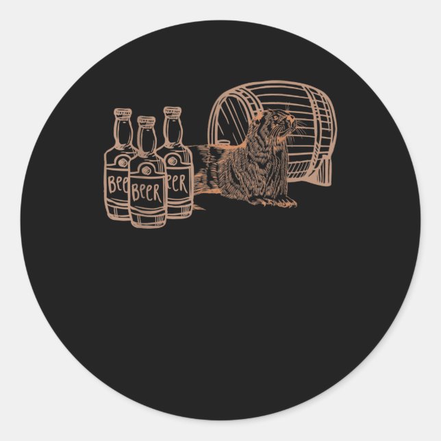 Sticker Rond Beer Lover (Devant)