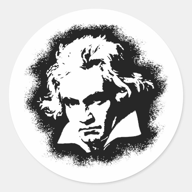 Sticker Rond Beethoven (Devant)