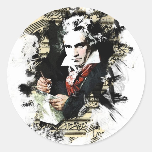 Sticker Rond Beethoven (Devant)
