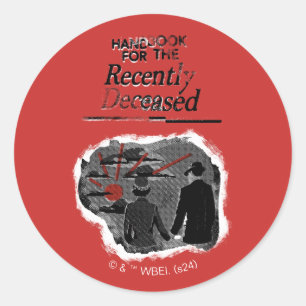 Sticker Rond Beetlejus   Manuel pour les personnes récemment dé