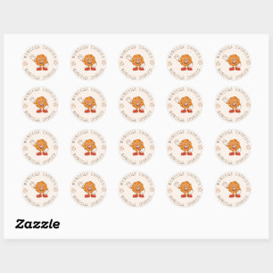 Sticker Rond Beige Brown Cookies Produit