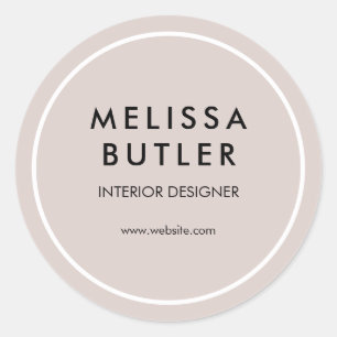Sticker Rond Beige clair moderne minimaliste