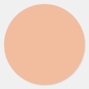 Sticker rond Beige Peach Classic Rosy