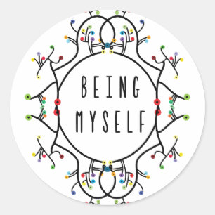 Sticker Rond Being myself