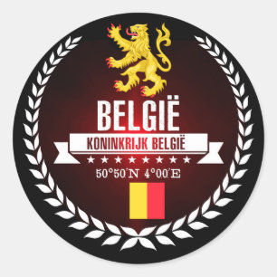 Sticker Rond Belgique