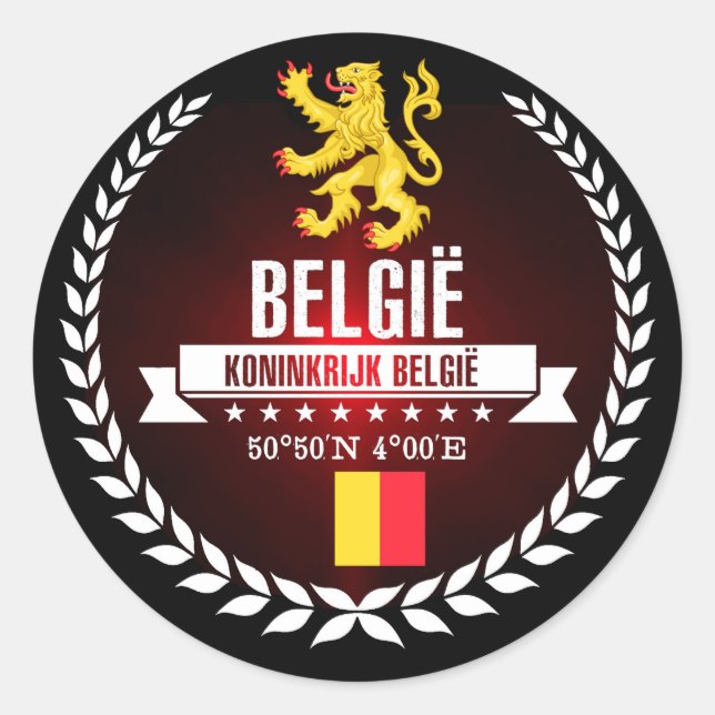 Sticker Rond Belgique (Devant)