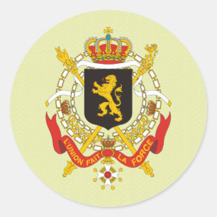 Sticker Rond Belgique Détail des armoiries