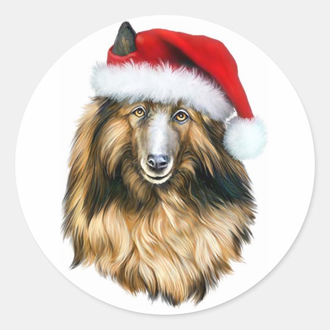Sticker Rond Belgique Tervuren Christmas Père Noël (Devant)
