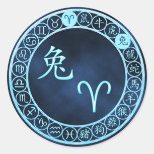 Sticker Rond Bélier/Rabbit