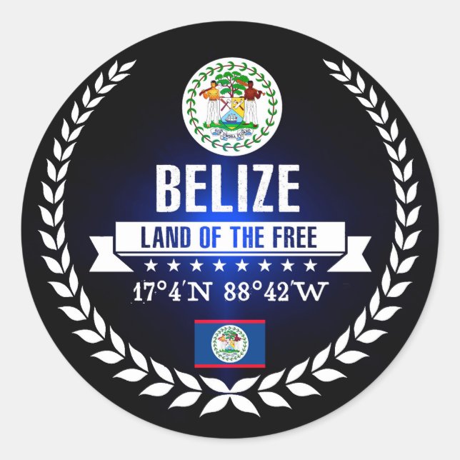 Sticker Rond Belize (Devant)
