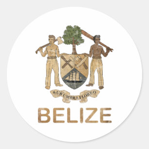 Sticker Rond Belize vintage