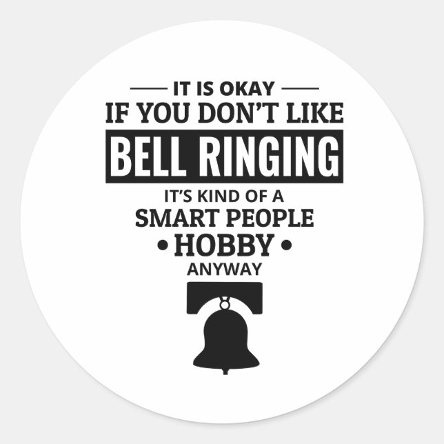 Sticker Rond Bell sonnerie Bell sonnerie cloche cloche tour Cam (Devant)