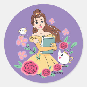 Sticker Rond Belle & Amis Bookish Blooms
