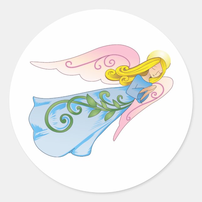 STICKER ROND BELLE ANGEL (Devant)