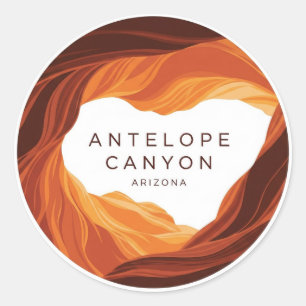 Sticker Rond Belle Antelope Canyon Nation Navajo
