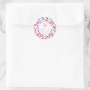 Sticker Rond Belle aquarelle 50 et fabuleuse