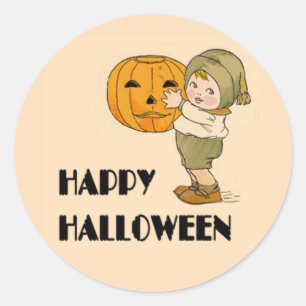 Sticker Rond Belle art d'Halloween Vintage