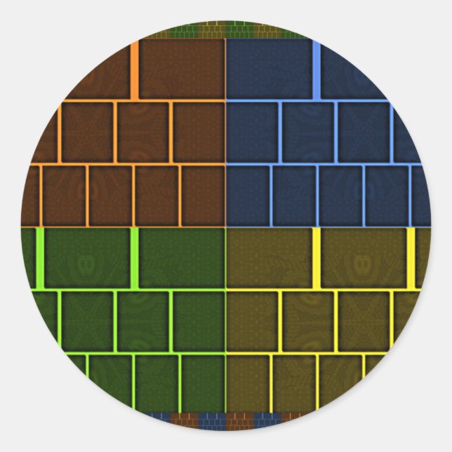 Sticker Rond Belle couleur arc-en-ciel Extraordinaire conceptio (Devant)