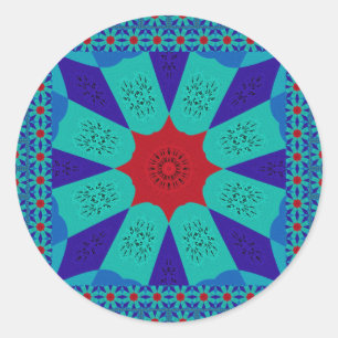 Sticker Rond Belle couleur de design féminin égyptienne Extraor