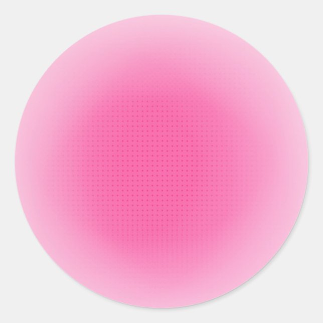 Sticker Rond Belle couleur rose tendance Modèle blanc élégant (Devant)