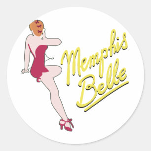Sticker Rond Belle de Memphis de forteresse du vol B-17