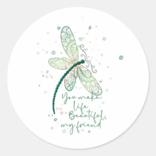 Sticker Rond Belle dragon volée - Vous faites la vie belle Cof