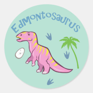 Sticker Rond Belle Edmontosaurus
