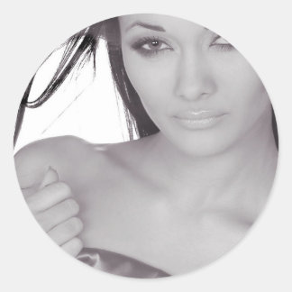 Sticker Rond belle fille