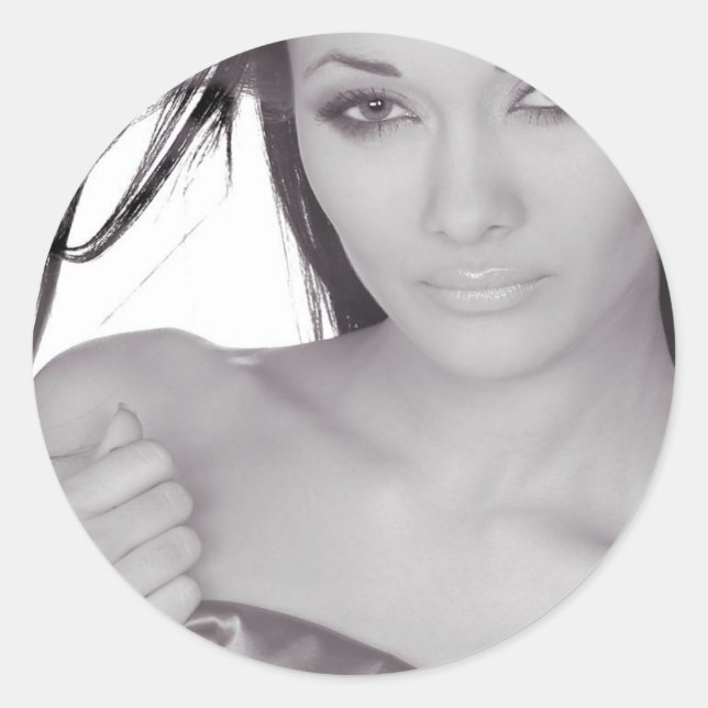 Sticker Rond belle fille (Devant)